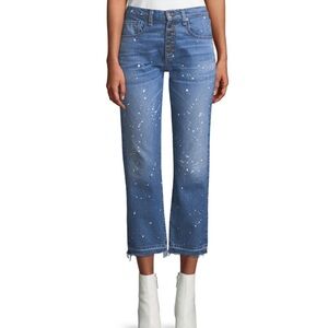 Veronica Bears Cropped Splatter jeans - NEVER WORN